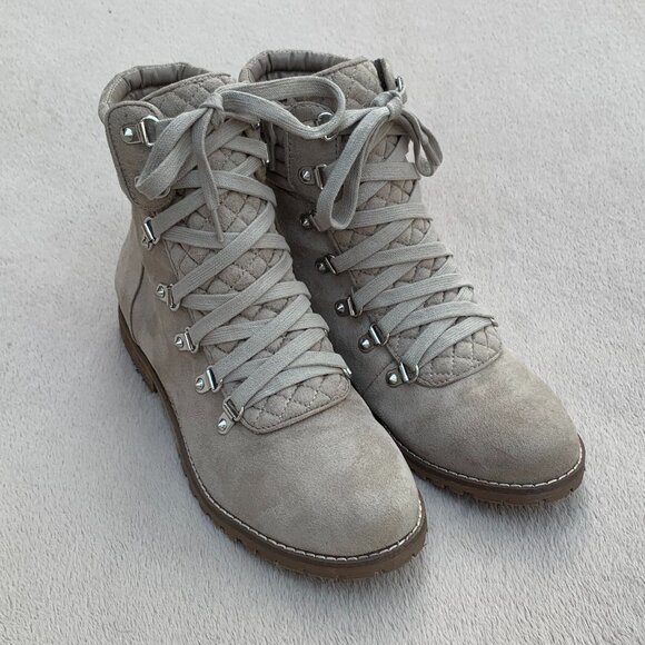 Carlos By Carlos Santana Donna Faux Suede Lace Up Booties Sz8 - Picture 5 of 16